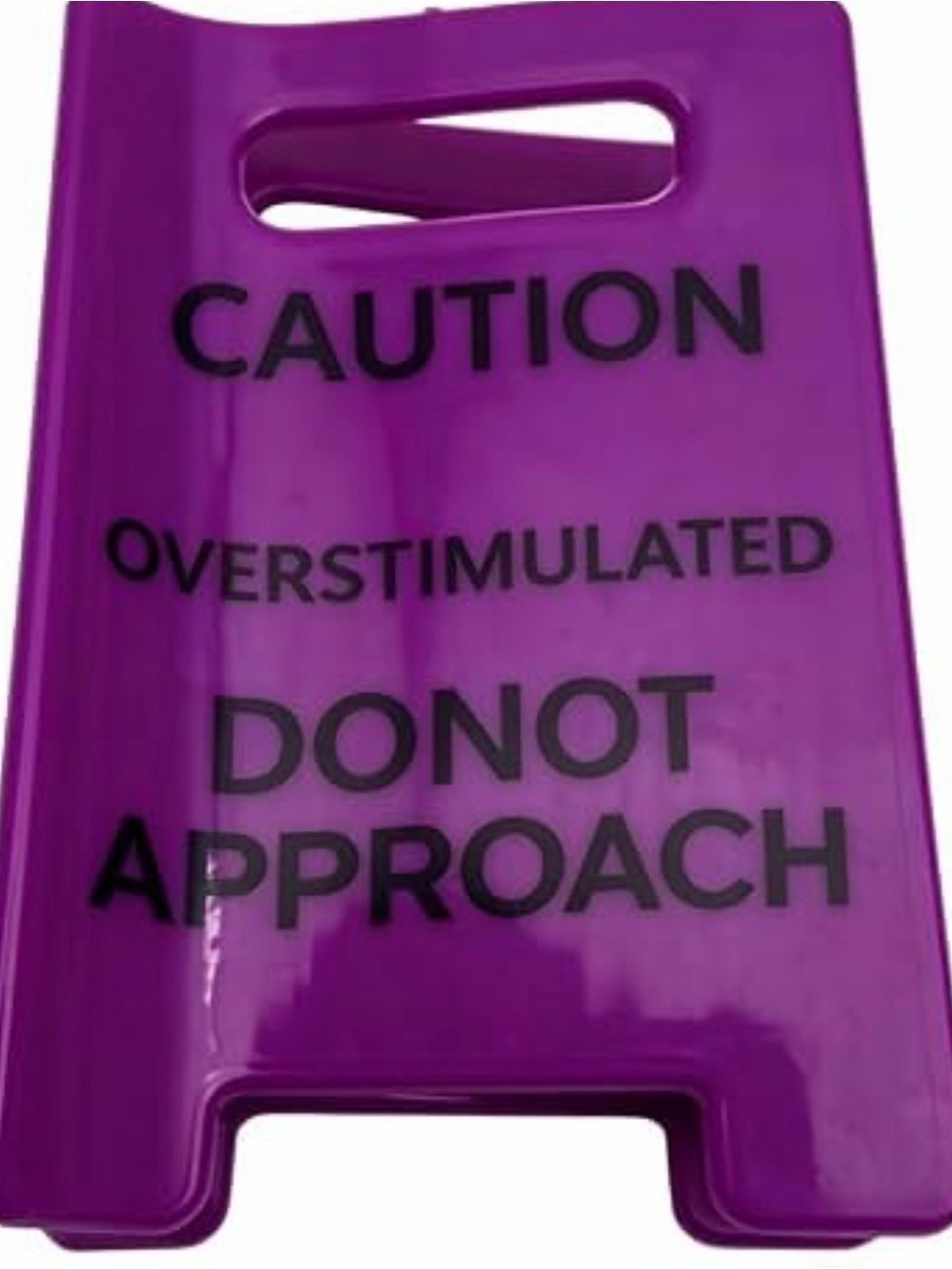 Purple Hair Claw - Caution Overstimulated Design